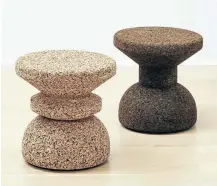  ??  ?? African cork stools by Laurie Wiid van Heerden.
