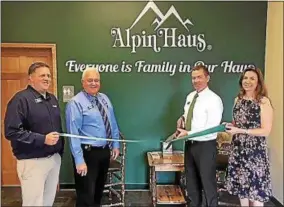  ?? PHOTO PROVIDED ?? Pictured from left: Alpin Haus RV of Saratoga General Sales Manager Jonathan Baker; Alpin Haus Director of RV and Boat Sales David Baker; Alpin Haus President Andy Heck and Alpin Haus Vice President of Marketing Katie Osborn.