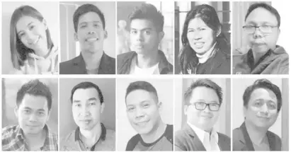  ?? PHOTOGRAPH COURTESY OF VIVA ?? CLOCKWISE (from left): Pat Cardoza, Vee Jay Cariego, Clyde Fedelis, Dianne Lim, Joel Abad, Paul Gomez Hildawa, Fritz Baguio, Oliver Narag, Lino Cajegas and Divino Rivera.