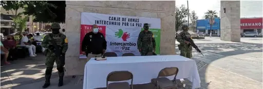  ??  ?? El módulo de canje de armas está abierto al público en general.