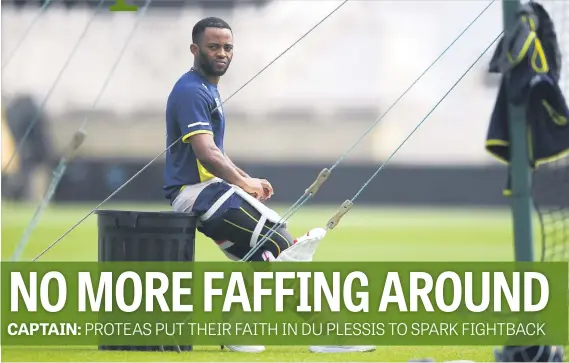  ?? Picture: Getty Images ?? MENTAL PREP. Proteas batsman Temba Bavuma waits to bat during a nets session at Trent Bridge yesterday.