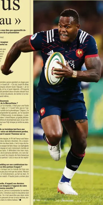  ?? Photo Icon Sport ?? Virimi Vakatawa croit en un possible sursaut des Bleus dans ce troisième test. Il attend également avec impatience de faire son retour avec le Racing 92 sur les terrains de Top 14.