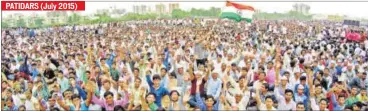  ??  ?? Last year, Jats in Haryana, Patidars in Gujarat and Marathas in Maharashtr­a staged protests for inclusion in the OBC category. PTI FILE