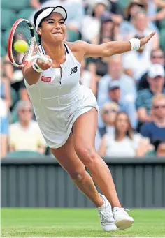  ?? ?? Heather Watson was unable to seal a last eight place.
