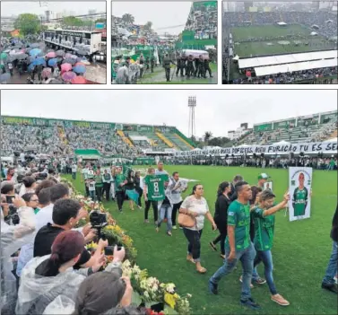  ??  ?? RESPETO. Miles de personas dieron el último adiós a las víctimas del accidente en el estadio Arena Condá.