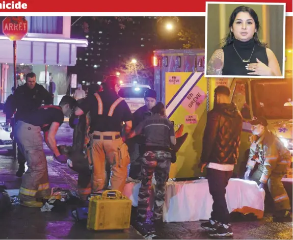  ?? PHOTOS D’ARCHIVES AGENCE QMI ?? Anthony St-Jean Lamothe a été poignardé à mort lors d’une bagarre après la fermeture des bars, au centre-ville de Montréal en mai 2017. En mortaise, Carla Moreno Battistai, la conjointe d’Anthony St-Jean au moment du drame, qui a témoigné hier.