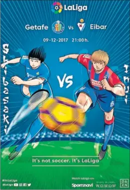  ??  ?? CARTEL DE LALIGA PARA JAPÓN. Oliver y Benji como Gaku e Inui.