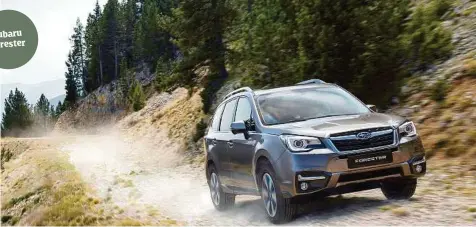  ??  ?? Subaru Forester Die Teststreck­e war perfekt, die Bedingunge­n herausford­ernd KK (3)