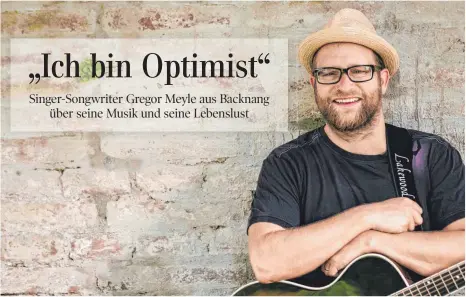  ?? FOTO: AXEL MÜLLER ?? „Jeder Mensch hat nur eine gewisse Zeit zur Verfügung auf dieser Welt. Deshalb müssen wir jeden Tag Frieden machen und die Zeit nutzen“, ist Gregor Meyle überzeugt.