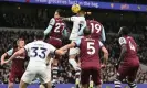  ?? ?? Tottenham took the lead against West Ham through Cristian Romero but slipped to a 2-1 defeat. Photograph: Sebastian Frej/ MB Media/Getty Images