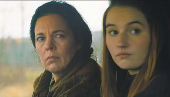  ?? 1091 Media ?? HOPE (Olivia Colman), left, with Dilly (Kaitlyn Dever), says before she became a devout follower of the Pentecosta­l faith, “I was lost, wasn’t anybody looking for me.”