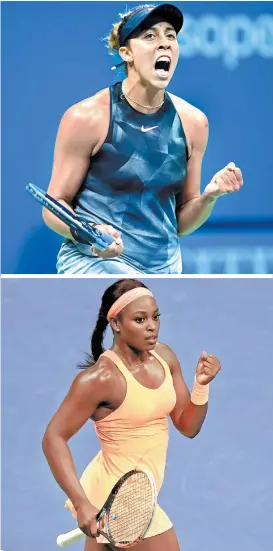  ??  ?? Madison Keys (arriba) y Sloane Stephens, las protagonis­tas de la final