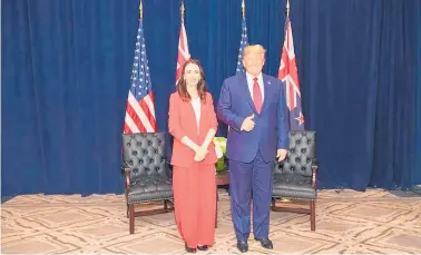  ??  ?? Trade was a major theme when Jacinda Ardern met with Donald Trump during her visit to New York.