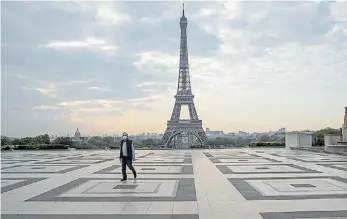  ?? MICHEL EULER/AP ?? PARÍS. El Trocadero, con la Torre Eiffel al fondo, en plena pandemia por el Covid-19.