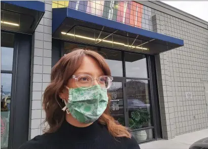  ?? RON SEYMOUR/ The Daily Courier ?? A customer angered by mask orders filmed Christina Skinner, owner of a Kelowna restaurant, and posted the video online. Skinner said the incident is not uncommon.