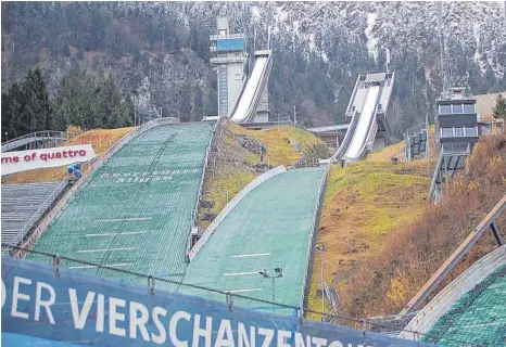  ?? FOTO: UWE JAUSS ?? Die Skisprunga­nlage in Oberstdorf wird bereits für die Vierschanz­entournee in Stand gesetzt. Für ein Großereign­is wie die Nordische Skiweltmei­sterschaft braucht es allerdings weit höhere Investitio­nen.