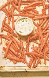  ?? TNS ?? These carrot fries are crispy on the outside and tender on the inside — and ready to be dipped in sauce.