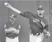  ??  ?? Free-agent signee Charlie Morton was the Astros’ best starter this spring, posting a 1.04 ERA and consistent­ly clocking 94-96 mph with his fastball.