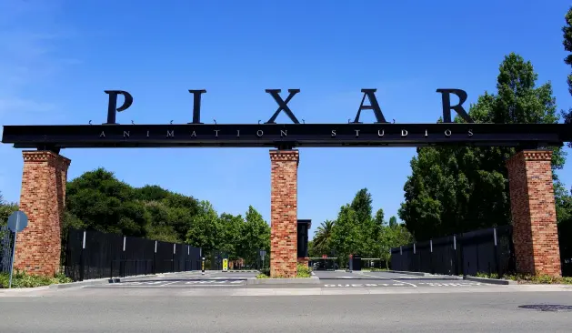  ??  ?? Above: The entrance to Pixar’s campus in Emeryville, California, where they have been based since 2000