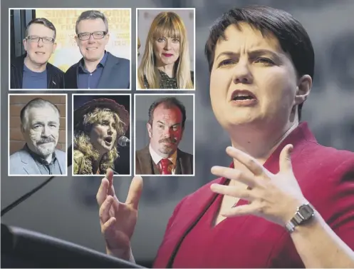  ??  ?? 0 Inset, clockwise from left, The Proclaimer­s, Edith Bowman, Gavin Mitchell, Eddi Reader and Brian Cox are some of the famous names who have added their support to a letter asking Ruth Davidson to put pressure on for more child refugees to be accepted...