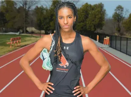  ?? KARL MERTON FERRON/STAFF ?? McDonogh’s Elise Cooper is The Baltimore Sun’s All-Metro girls indoor track and field Athlete of the Year.