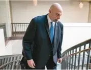  ?? J. SCOTT APPLEWHITE/AP ?? Sen. John Fetterman, D-Pa., was advised to seek inpatient care by the congressio­nal physician.