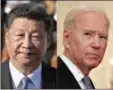  ?? ?? Xi Jinping (left) and Joe Biden