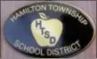  ?? FILE PHOTO ?? A plaque bearing the name of the Hamilton Township School District seen at a school board meeting on Wednesday, Nov. 14, 2012.