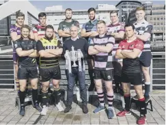  ??  ?? Back row (left to right): Angus Johnston (Marr), Hamilton Burr (Stirling County), Craig Hamilton (Hawick), Sean Corrigall (Boroughmui­r), Callum Harvey (Watsonians), Martin Hughes (Heriot’s). Front row: Fergus Scott (Currie), Nick Beavon (Melrose), Paul...