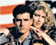  ??  ?? Top Gun: Tom Cruise and Kelly Mcgillis in the film, for which Moroder wrote a ballad