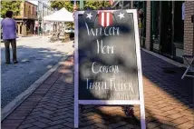  ?? ALYSSA POINTER / ALYSSA.POINTER@AJC.COM ?? A sign is displayed in honor of Korean War veteran Cpl. Terrell J. Fuller in downtown Toccoa, Thursday. Fuller enlisted when he was 21, but not much is known about his life.