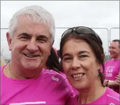  ??  ?? Tony and Kathy Frayne taking part in the Ben 5k in Park on Sunday.