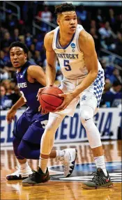  ?? ASSOCIATED PRESS ?? Kevin Knox, Kentucky’s leading scorer at 15.6 points per game, is projected as a first-round draft pick and possible lottery selection.