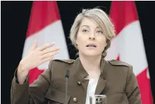  ?? THE CANADIAN PRESS ?? Minister of Foreign Affairs Mélanie Joly wrote that “using sexual violence as a tactic of war is a crime” and Canada believes Israeli women.