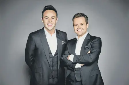  ??  ?? Tombola chief executive Phil Cronin, left, is delighted with the sponsoring deal for the show that Ant and Dec present.