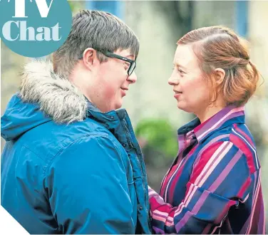  ?? ?? Leon Harrop and Sarah Gordy as newlyweds Ralph & Katie in joyful spin-off series