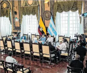  ?? CORTESÍA MUNICIPIO DE GUAYAQUIL ?? Acuerdo. El Concejo Cantonal celebró ayer una sesión extraordin­aria.