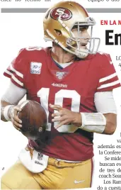  ?? AP ?? Garoppolo se enfrentará a una buena defensiva, por lo que será su primer gran examen con los 49ers.