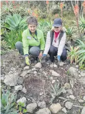  ??  ?? Shirley and Dianna in the Succulent garden. PHOTOS: Supplied.