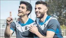  ?? FOTO: RCDE ?? Gerard y David López, dos referentes El central apuesta por luchar por el ariete