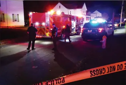  ?? PHOTO BY JOHN BECHTOLD ?? The scene of a fatal shooting Thursday night in Kingston, N.Y.