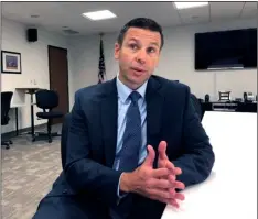  ??  ?? Kevin K. McAleenan, U.S. acting secretary of Homeland Security, speaks on Tuesday, at a federal building in Jackson, Miss. AP Photo/EmIly WAgstEr PEttus