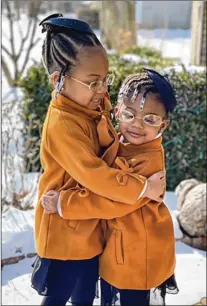  ?? COURTESY OF JALEN SEAWRIGHT ?? Karington and Kaidence Seawright, ages 3 and 2, respective­ly, dress up as Rosa Parks to mark what would have been the civil rights icon’s 108th birthday.