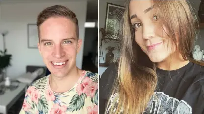  ?? Bild: Privat ?? Hallänning­arna Christian Nilsson och Nathalie Hansen dejtade var sin kille i ”Bonde söker fru”.