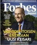  ?? FOTO: FORBES SUOMI ?? BESVäRLIG START. Forbes har utkommit med tre nummer på finska sedan lanseringe­n i början av året.