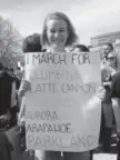  ?? Elizabeth Hernandez, The Denver Post ?? Julia Eiken, 18, registered to vote at Saturday’s march.