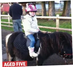  ?? ?? Happy upbringing: Jenkinson at a horse-riding party AGED FIVE