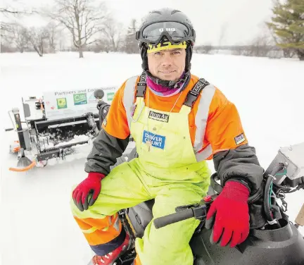  ?? DARREN BROWN ?? Dave Adams is the winter trail manager and head groomer for the the Sir John A. Macdonald Parkway ski trail. More than that, he came up with the idea about 18 months ago. “This is his vision,” says Steve Nason, senior director of the Dovercourt...
