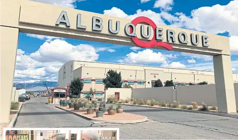  ?? PHOTOS BY AP ?? The entrance to ABQ Studios in Albuquerqu­e, New Mexico.
