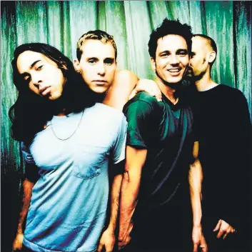  ?? THIRD EYE BLIND ?? Third Eye Blind’s original lineup included, from left, Arion Salazar, Kevin Cadogan, Stephan Jenkins and Brad Hargreaves. Jenkins and Hargreaves remain in the band.